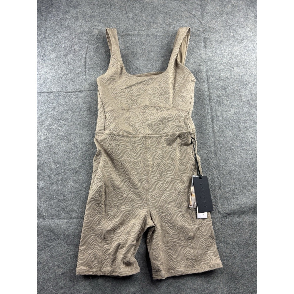 TWENTY MONTREAL Swirl Romper/Bodysuit Brown 3D‎ Texture Clean Girl Womens S